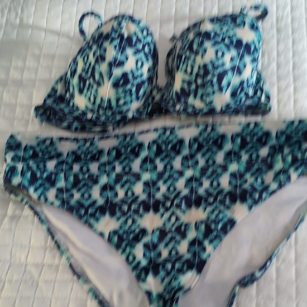 Victoria's Secret Teal and White Bikini
